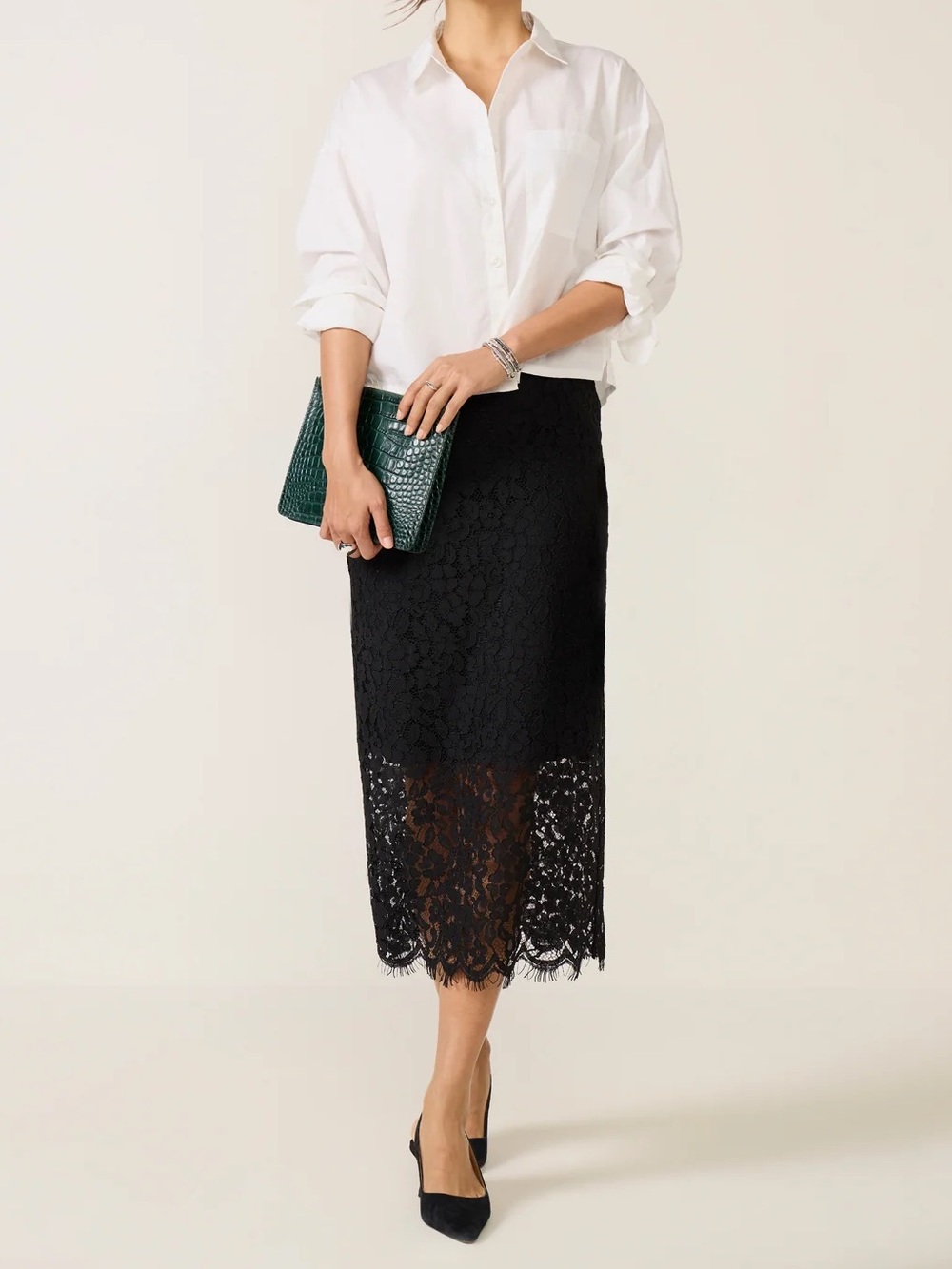 J. Crew No. 3 pencil skirt in lace
